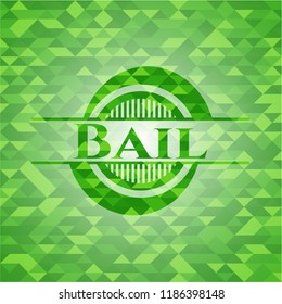 Bail realistic green mosaic emblem