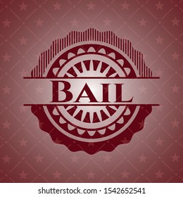 Bail red emblem. Retro. Vector Illustration. Detailed.