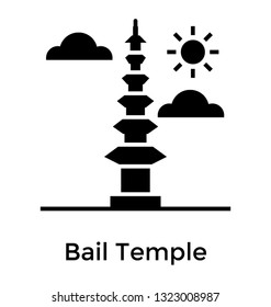 Bail temple solid icon 