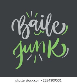 Baile Funk. Tradicional brazilian party in brazilian portuguese. Modern hand Lettering. vector.