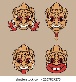bailenese mask vector illustration specially made for advertising branding needs and so on