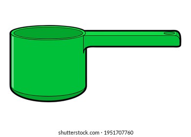 bailer vector illustration,
isolated on white background.bathing cup top view