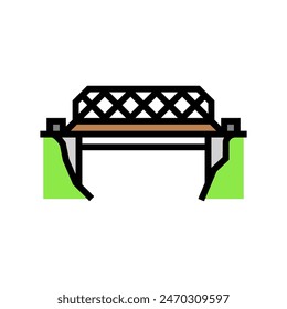 bailey bridge color icon vector. bailey bridge sign. isolated symbol illustration