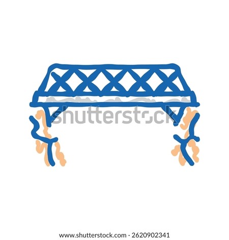 bailey bridge doodle icon sketch vector. bailey bridge sign. isolated symbol illustration