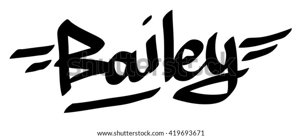 Bailey Female Name Street Art Design Stock Vector (Royalty ...