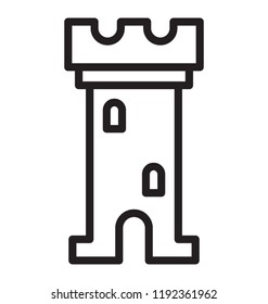 Bailey fortification with single pillar medieval castle