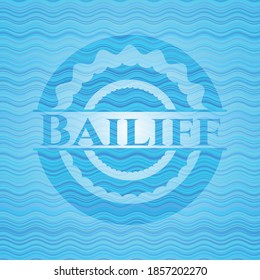 Bailiff water wave badge. Vector Illustration. Detailed. 