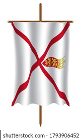 Bailiwick of Jersey flag image vector. EPS.file