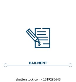 bailment outline vector icon. simple element illustration. bailment outline icon from editable business concept. can be used for web and mobile
