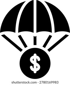 bailout glyph icon illustration vector