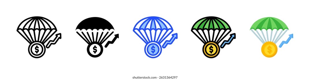 Colección de icono de rescate con varios estilos