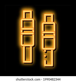 Bails neon light sign vector. Glowing bright icon Bails sign. transparent symbol illustration