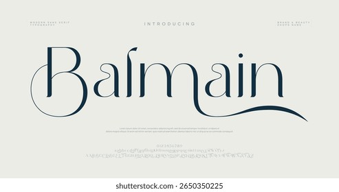  Baimain Luxury logotipo de fonte alfabeto. Tipografia bela moda elegante clássico letras serif itálico fontes decorativas casamento vintage flor logotipos.