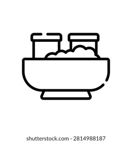 Bain Marie Kitchen Cooking Tool Pot Cuisine Chef Icon Set