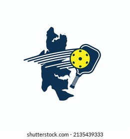 bainbridge island map combined with pickleball sport