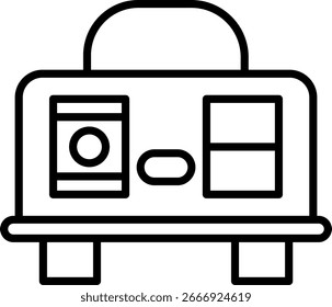 Baird television Line vector Icon Design