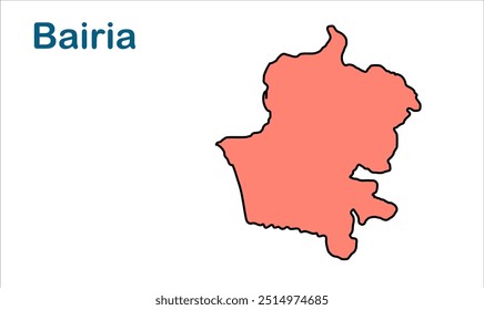 Bairia subdivision map, Champaran District, Bihar State, Republic of India, Government of Bihar, Indian territory, Eastern India, politics, village, tourism