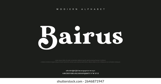 Bairus creative modern stylish calligraphy letter logo design