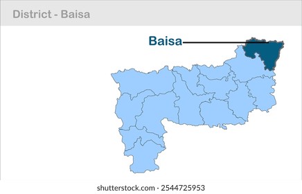 Baisa sub-district map, Purnia District, Bihar State, Republic of India, Government of Bihar, Indian territory, Eastern India, politics, village, tourism