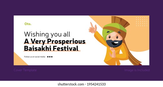 Baisakhi festival cover design. Vector graphic illustration.