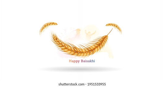 Baisakhi. Happy Baisakhi. Vaisakhi festival background typography