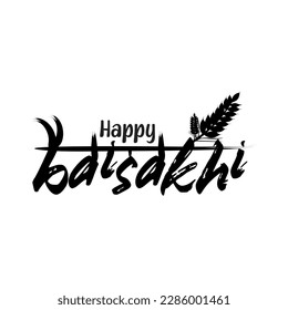 Baisakhi vector art. Baisakhi festival vector typography. 