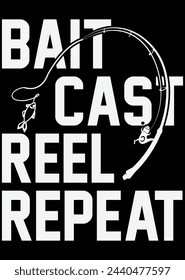 
Cebo Cast Reel Repetir archivo de corte eps para la máquina de corte