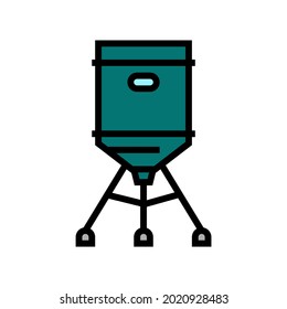 vector de icono del alimentador de cebo. señal de alimentador de cebo. ilustración de símbolo aislado