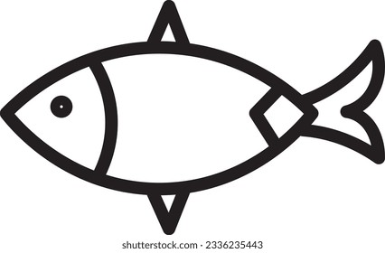 Bait Fish Fisherman Outline Icon