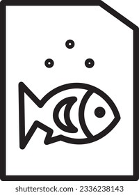 Bait Fish Fisherman Outline Icon