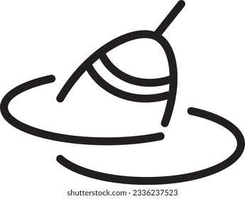Bait Fish Float Outline Icon