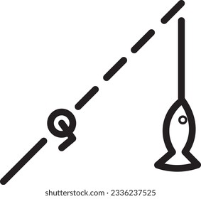 Bait Fish Float Outline Icon