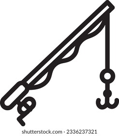 Bait Fish Hook Outline Icon