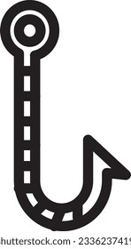 Bait Fish Hook Outline Icon