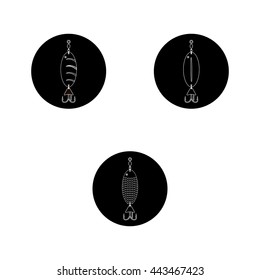 bait fish on a white background vector illustration