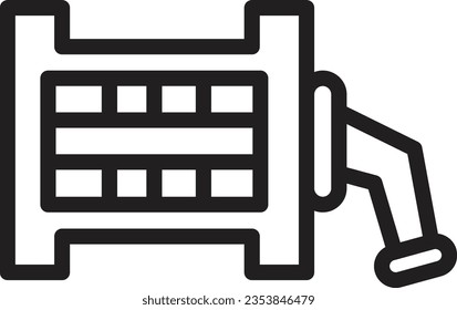 Bait Fish Reel Outline Icon