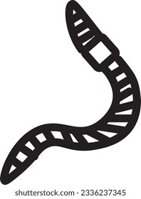 Icono de contorno de gusano de pez cebo