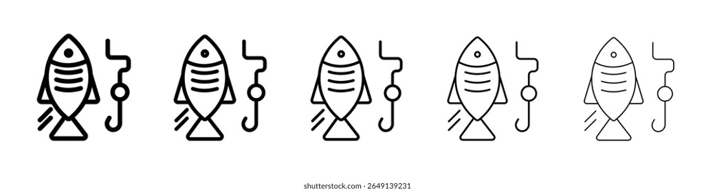 Bait Fishing Minnow icon simple illustration logo art