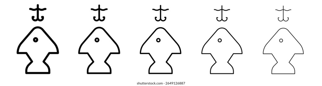 Bait Fishing Minnow icon vector illustration isolated