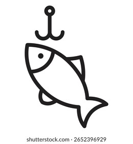 Bait Fishing Minnow icon vector illustration isolated sign