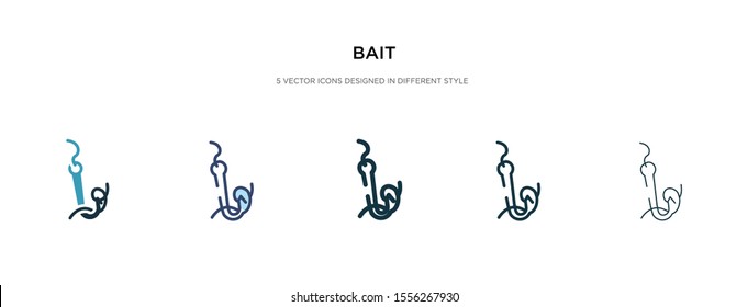 bait icon in different style vector illustration. two colored and black bait vector icons designed in filled, outline, line and stroke style can be used for web, mobile, ui