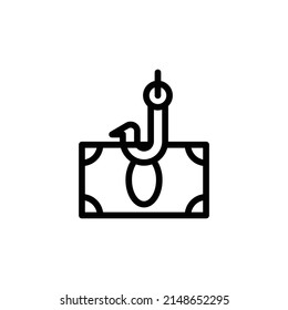 Bait Icon. Line Art Style Design Isolated On White Background