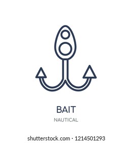 Bait icon. Bait linear symbol design from Nautical collection. Simple outline element vector illustration on white background.
