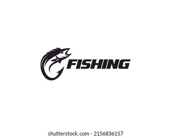 Bait Lure Fish Hook Fishing Angler logo design inspiration. Usable for Business and Branding Logos. Flat Vector Logo Design Template.