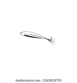 Bait Lure Fish Hook Jig for Fish Angler Sport Fishing logo design