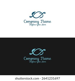 Bait Lure Fish Hook Jig for Fish Angler Sport Fishing logo design