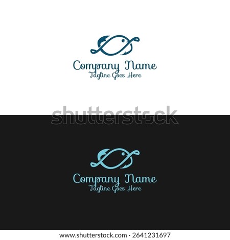 Bait Lure Fish Hook Jig for Fish Angler Sport Fishing logo design