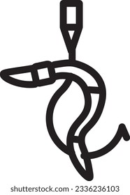 Bait Worm Hook Outline Icon