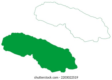 Baixio municipality (Ceará state, Municipalities of Brazil, Federative Republic of Brazil) map vector illustration, scribble sketch Baixio map