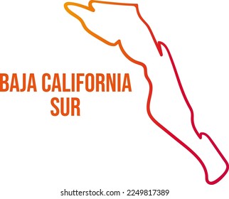 Baja California Sur gradient map  
